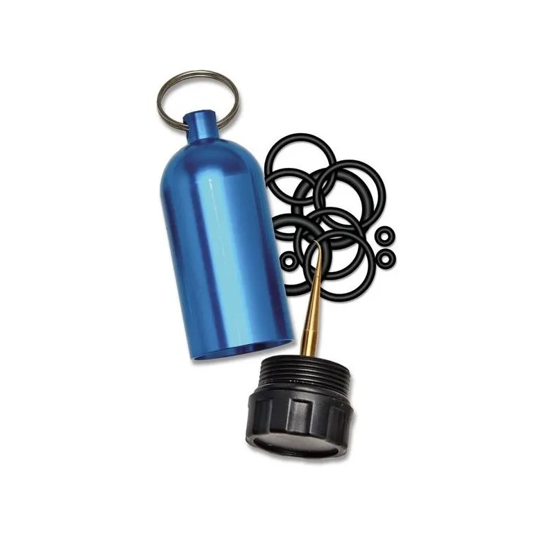 [ACCE00221-BLUE] PORTE CLEF BOUTEILLE AVEC JOINTS TORIQUES ESM (BLEU)