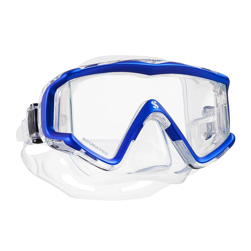 [24.855.200] MASQUE CRYSTAL VU SCUBAPRO (BLEU, Silicone Transparent)