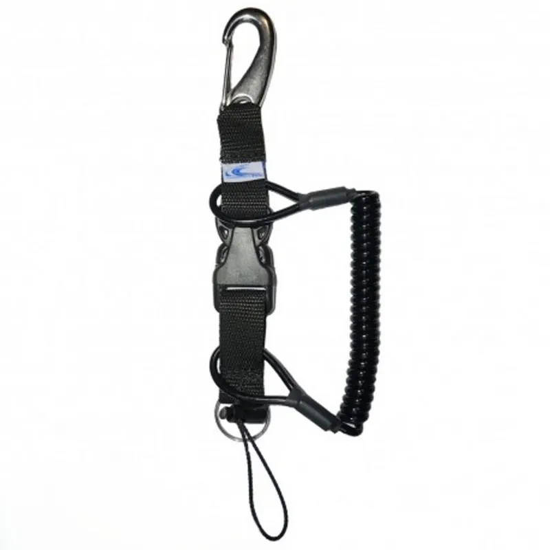 Mousqueton tire-bouchon câble armé L70 ESM — Sécurisation équipement photo, phare et scooter de plongée