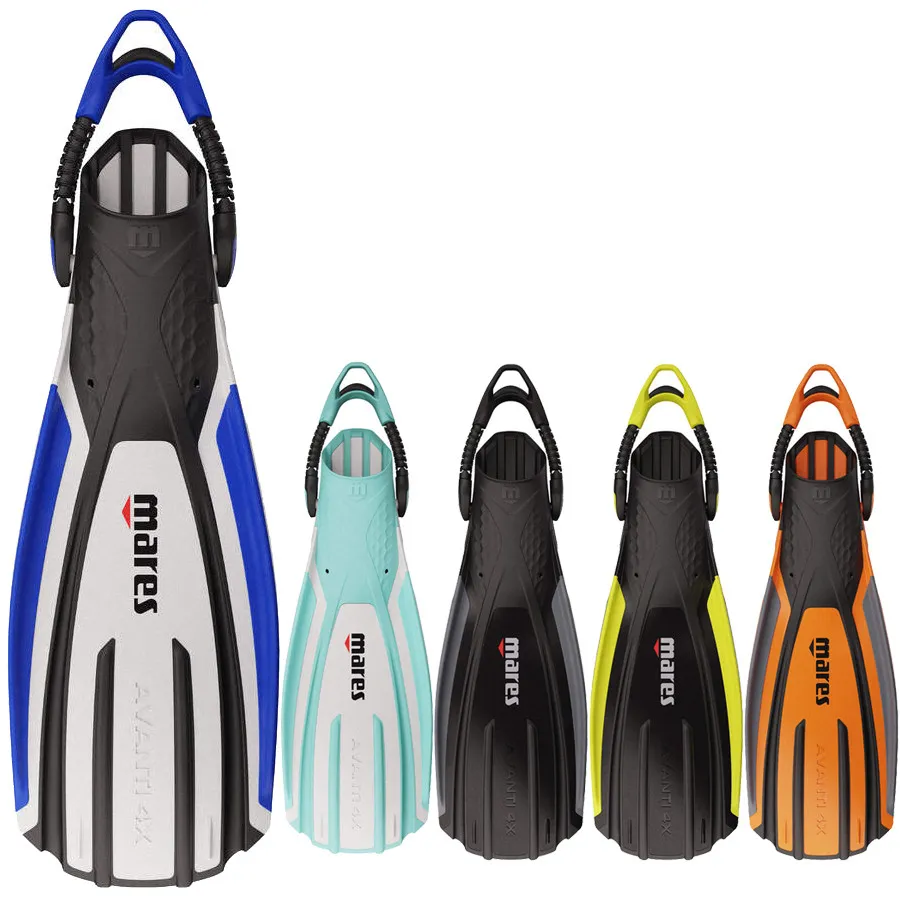 PALMES AVANTI QUATTRO 4X MARES — Évolution de l'Avanti Quattro+, tri-matière, 4 canaux, frog kick